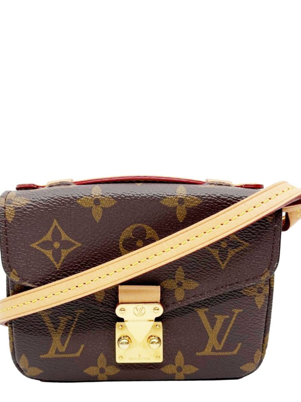 Louis Vuitton Metis Pochette Micro Monogram Canvas Clutch Bag Brown